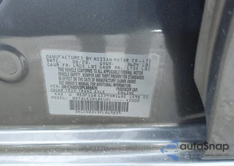 2023 Nissan Versa 1.6 S Xtronic Cvt from USA, damaged, VIN 3N1CN8DV3PL869839